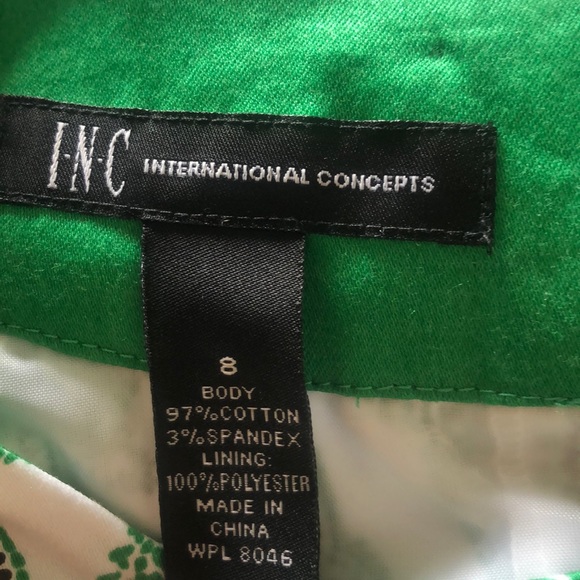 INC Kelly green paisley career dress - Picture 8 of 8